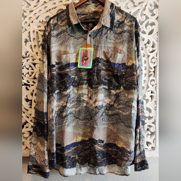 Houston White Other - Houston White Brushed Rayon Outdoor Woven Button-down Shirt size XXL NWT